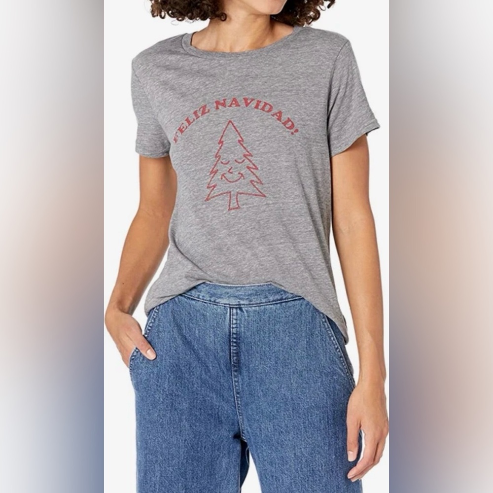 Lucky Brand holiday Feliz Navidad soft crew neck t’shirt size medium
